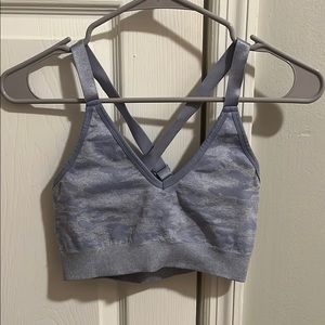 AYBL blue camo sports bra